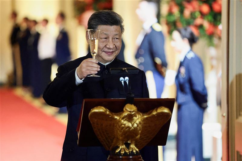 習近平在國宴上致詞。(圖/路透社/達志影像)