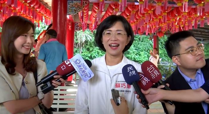 蘇巧慧出席瑞芳四腳亭吉安宮恭迎天上聖母遶境活動(圖/翻攝畫面)