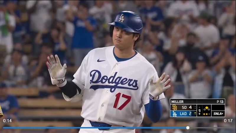 大谷翔平敲出傷癒歸隊首支長打。(圖/翻攝自MLB官網)