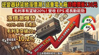 逆變器漲價　這重電大廠目標價衝130元
