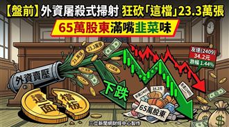 外資砍這檔23.3萬張　65萬股東傻眼了