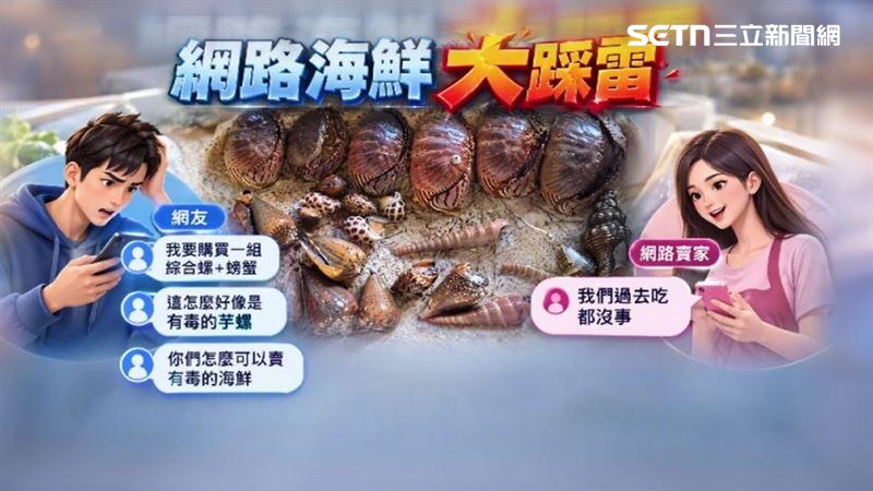 民眾買綜合螺套組,卻發現裡頭竟疑似含有具有毒性的芋螺
