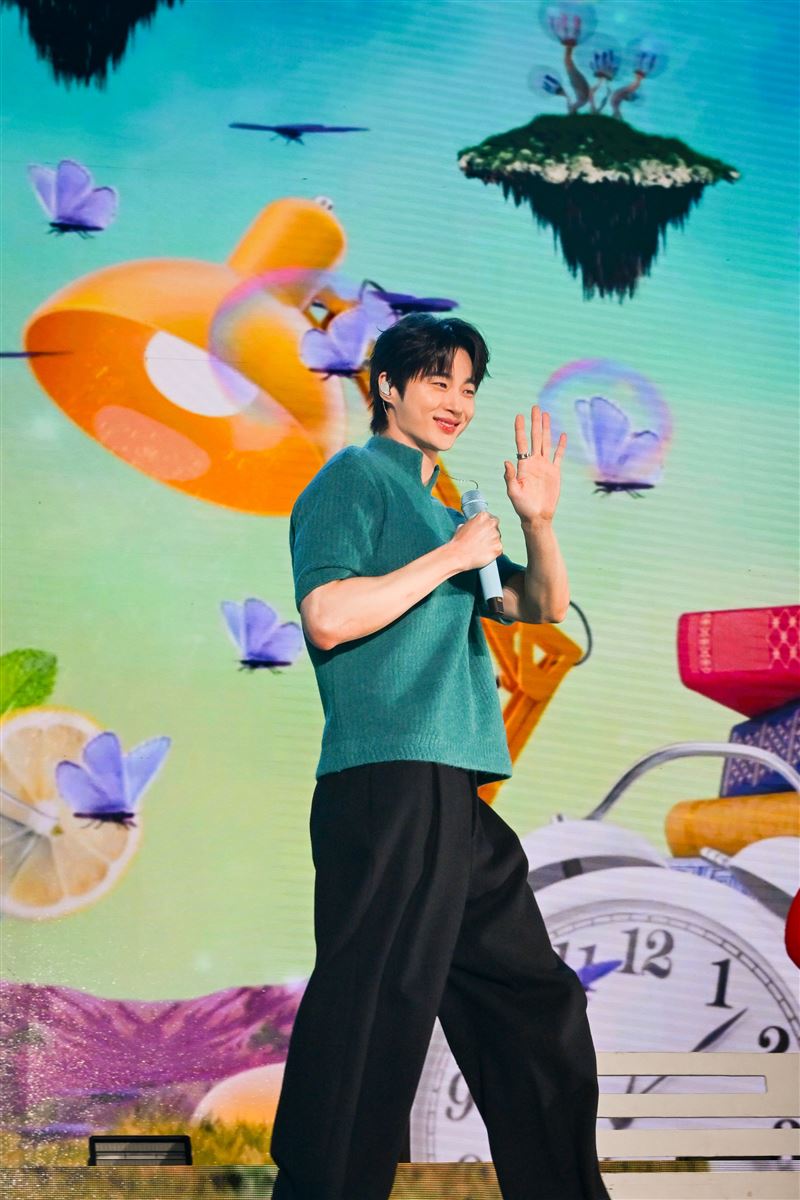 韓國人氣男星邊佑錫中秋節來台舉辦粉絲見面會。(圖/讀者提供)
