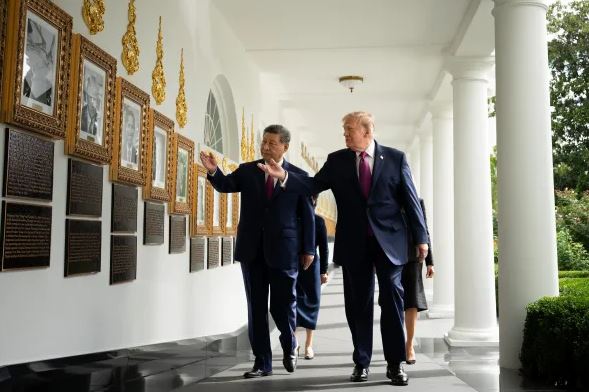 中國國家主席習近平訪美,與美國總統川普(Donald Trump)進行會談,引發國際關注。(圖/翻攝自白宮官網)