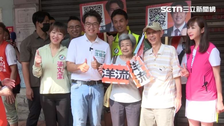 沈伯洋永春市場掃街(圖/翻攝畫面)