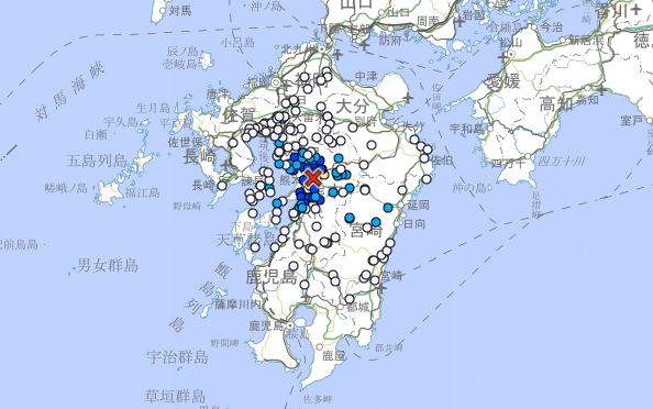 熊本地震。(圖/日本氣象廳)