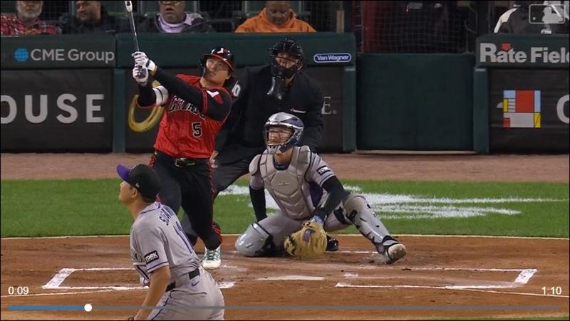村上宗隆炸裂單場雙響砲。(圖/翻攝自MLB官網)