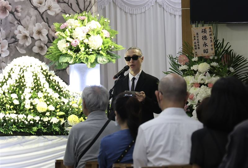 龐祥麟兒子龐雲徽追憶父親一生投入演藝工作的點滴。（圖／記者鄭孟晃攝影）
