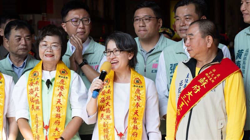 蕭美琴鹿港參拜盼均衡台灣資源落實中南部