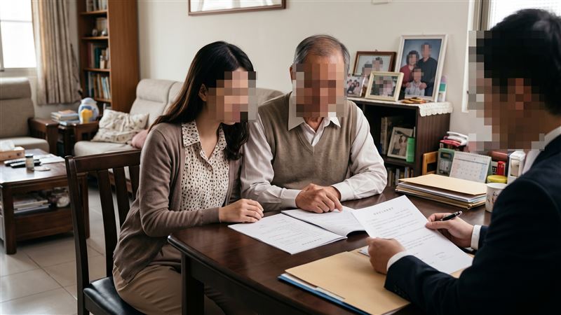受親戚「孤獨死」衝擊,姪女跟叔叔情感深厚,考量他未婚且膝下無子,希望未來能照顧叔叔的生活起居,雙方簽訂收養契約。(示意圖/AI製圖)