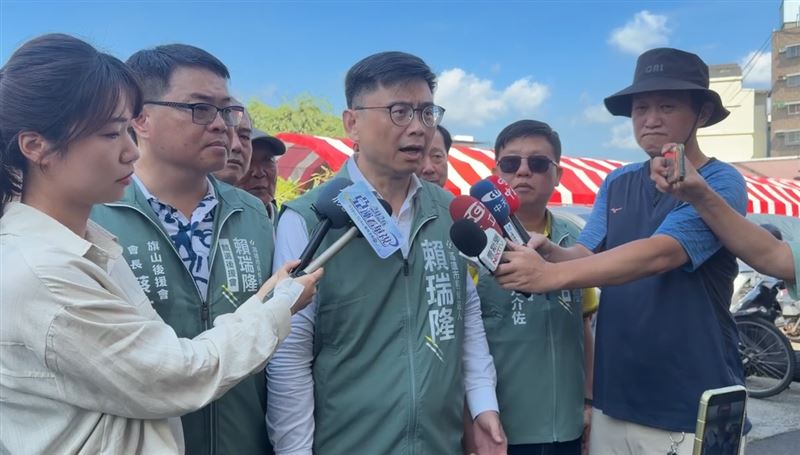 賴瑞隆27日受訪時並未針對柯的口誤追擊,期盼各界共同合作推動旗山香蕉進行高值化、國際化。(圖/賴辦提供)
