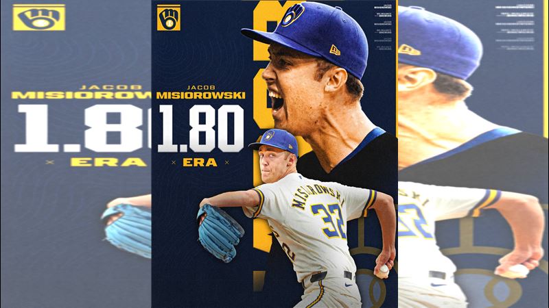 米蕭羅斯基(Jacob Misiorowski)登聯盟「4冠王」。(圖/翻攝自X平台 @MLB)
