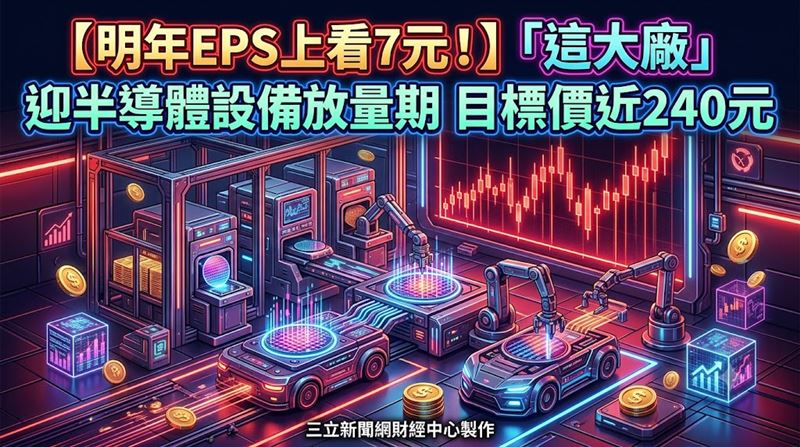 自動化設備廠盟立(2464)迎接半導體、機器人雙成長曲線。本土投顧指出,半導體需求強勁、機器人由小量走向量產,預期2027年營運成長空間可期,重新覆蓋給予「買進」評等,目標價238元(2027年EPS35倍),預估2026、2027年EPS分別為2.51元、6.80元。(圖/三立新聞網財經中心蕭榕AI製圖)