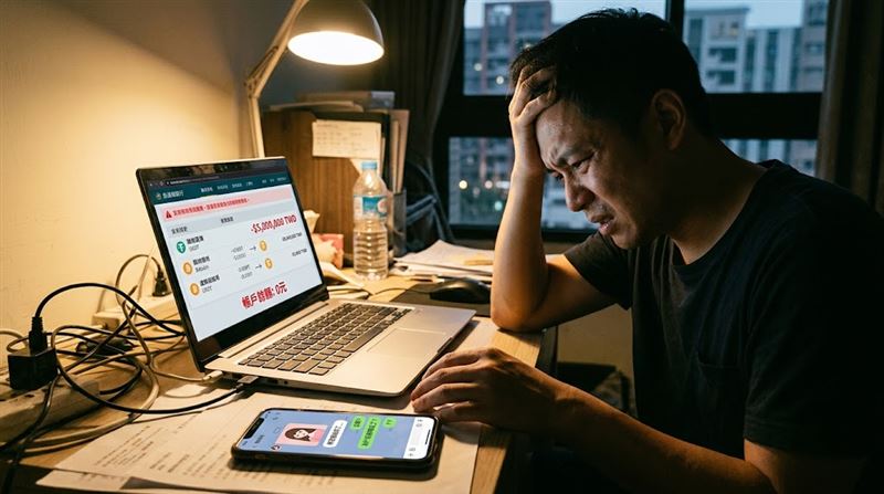 阿力把帳號提供給詐騙集團,騙稱是「戀愛腦」一時不察。(示意圖/AI生成)