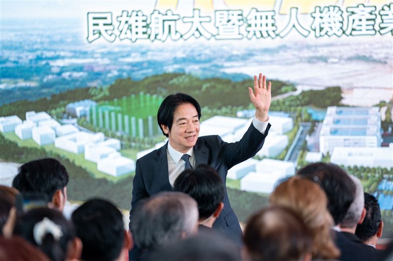 賴清德總統今（28）日主持「國家中山科學研究院民雄航太暨無人機產業園區開工動土及民雄院區啟用典禮」。（圖／總統府提供）