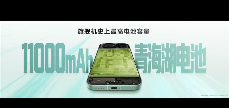 榮耀Magic9超能版：11000mAh青海湖電池