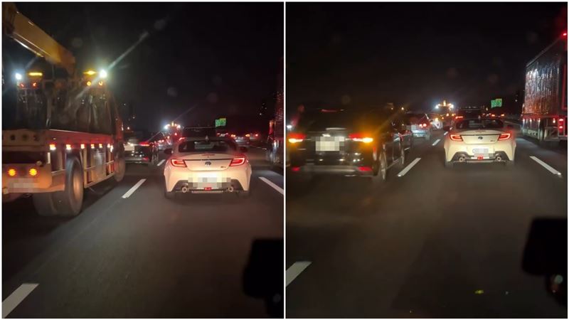 連假最後一天,國道1號彰化員林路段接連發生3起車禍,釀8車追撞事故。(圖/民眾提供)