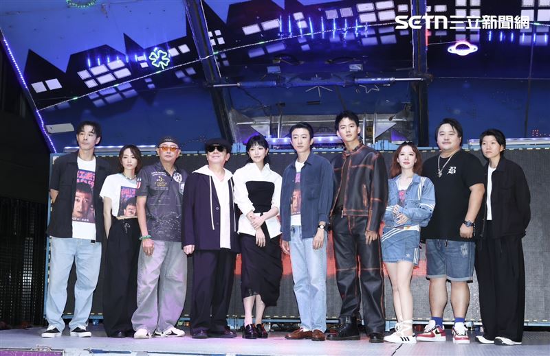 《BAD GIRL》主演張懷秋、陳孟琪、吳念軒、高捷、李國超、吳震亞、王宣分享拍攝幕後。(圖/記者田俊彥攝影)