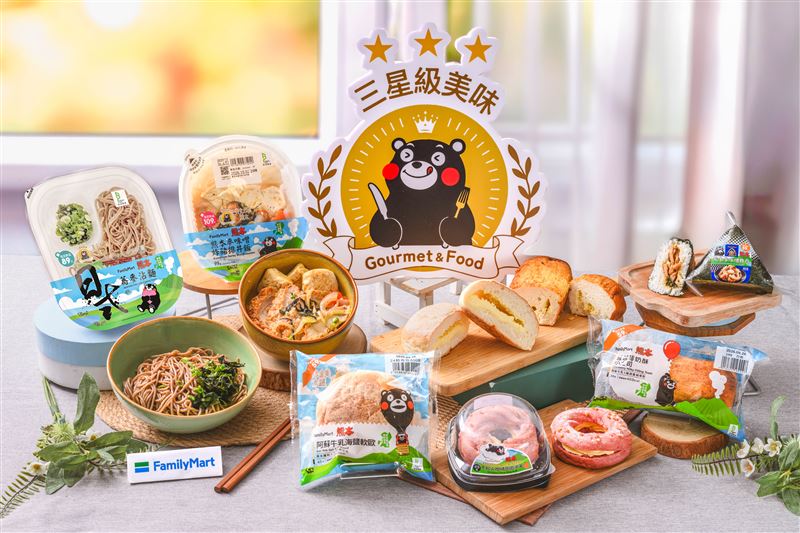 全家熊本季推出烘焙麵包、飯糰、主食、涼麵及minimore甜點。(圖/品牌業者提供)