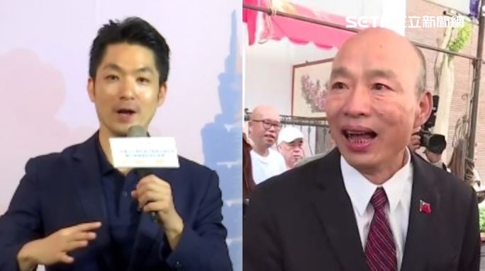 蔣萬安表示,要學習韓國瑜的精神,臉被丟泥巴仍笑臉迎人(組合圖/翻攝畫面)