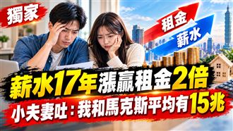 薪水17年漲贏租金2倍　小夫妻吐：沒意義