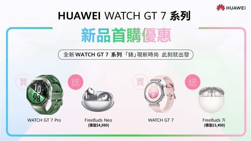 HUAWEI WATCH GT 7系列首購好禮登場 FreeBuds Neo同步上市