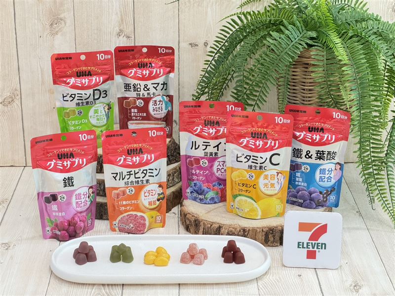 7-ELEVEN限定全新導入旅日必買伴手禮「UHA味覺糖軟糖」,引進全系列7款商品。(圖/品牌業者提供)