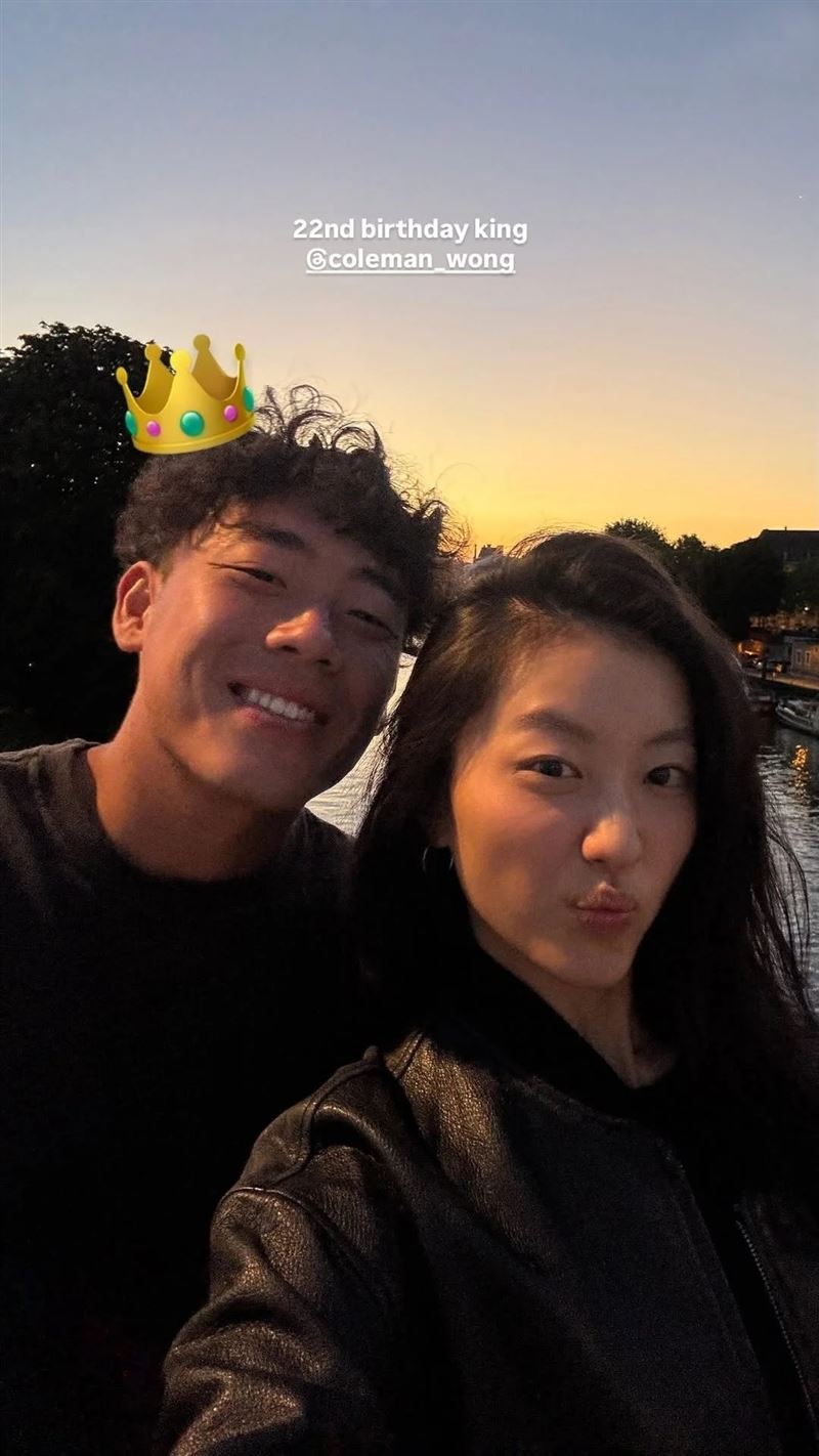 陳康堤曾經在黃澤林22歲生日曬甜蜜合照放閃。(圖/翻攝自IG @陳康堤)
