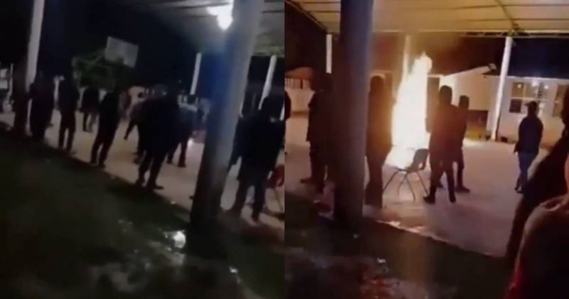 墨西哥恰帕斯州一對男女情侶被控施行「巫術」,竟被村民活活燒死。(圖/翻攝X)