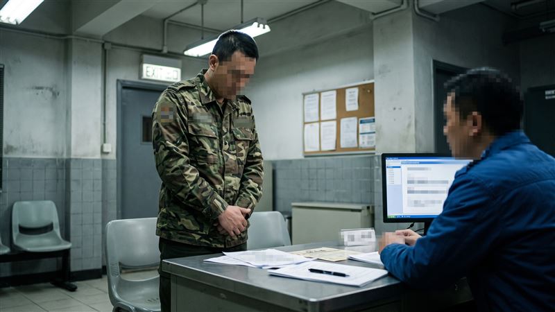 彰化男子當詐團車手,被逮後挨告要賠償110萬,他喊窮還在陸軍服役現在當兵薪水有限,待退伍後會另外找工作。(示意圖/AI製圖)
