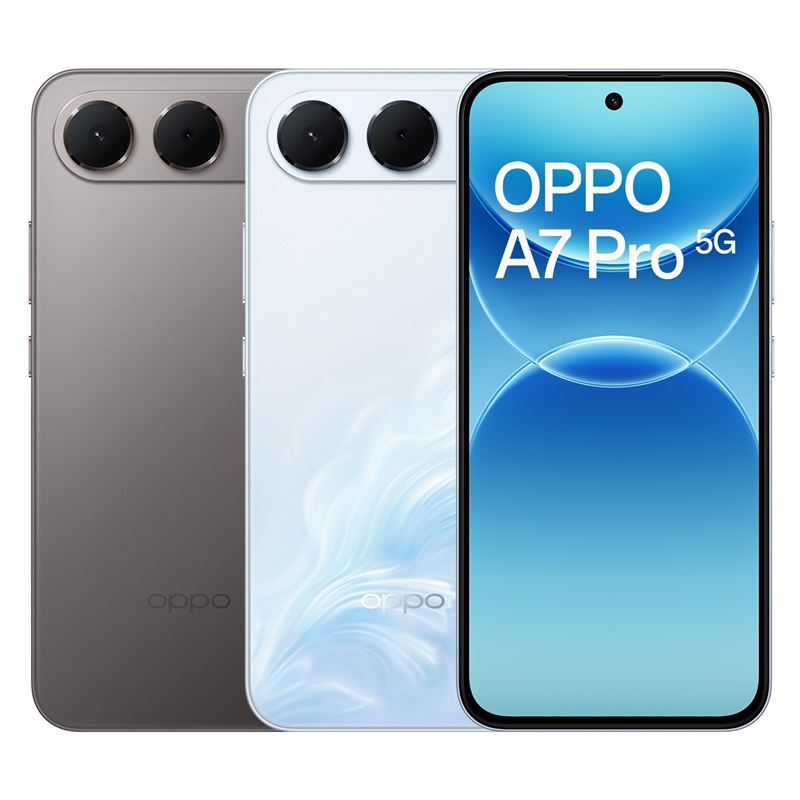 OPPO A7 Pro配備5,000萬畫素OIS主鏡頭、200萬畫素景深鏡頭及5,000萬畫素100°超廣角前鏡頭。(圖/台灣大提供)