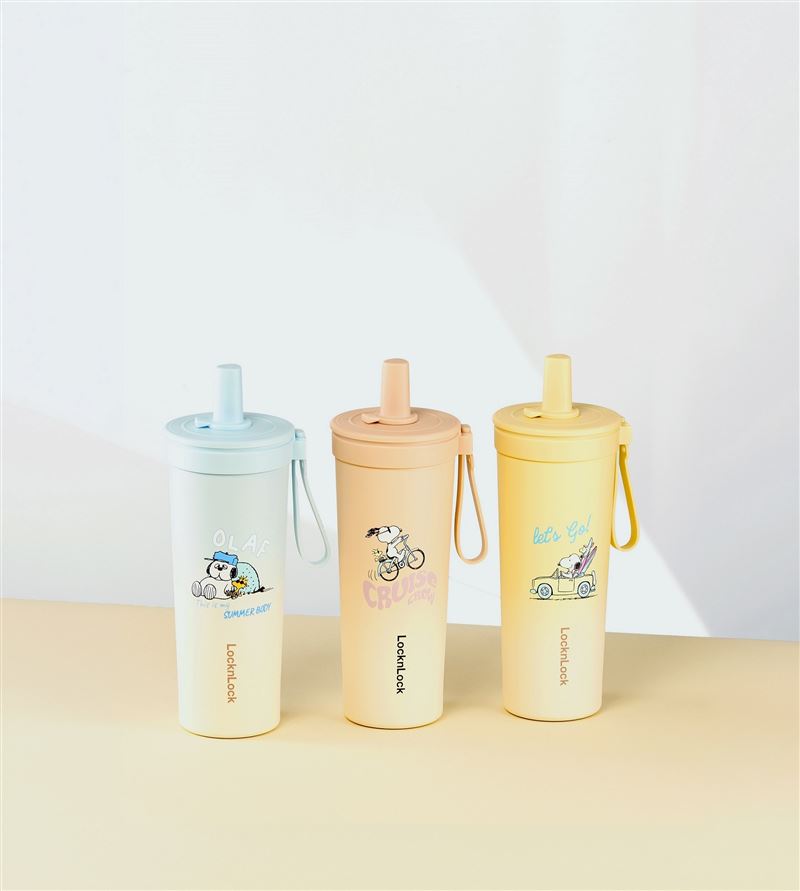樂扣樂扣Snoopy「嚼對FUN飲不鏽鋼吸管杯」。(圖/品牌業者提供)