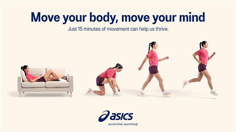 ASICS研究發現每天僅需15分鐘,從日常活動開始為身心帶來正向改變。(圖/品牌業者提供)