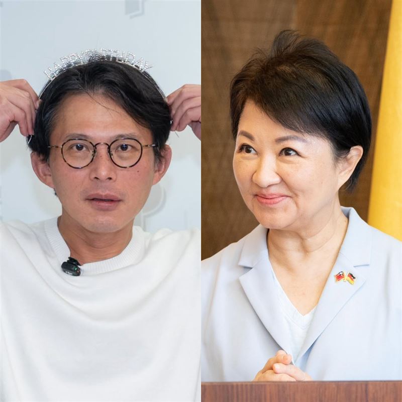 黃國昌和盧秀燕合體,回答2028藍白合的可能性。(圖/翻攝自黃國昌、盧秀燕臉書)