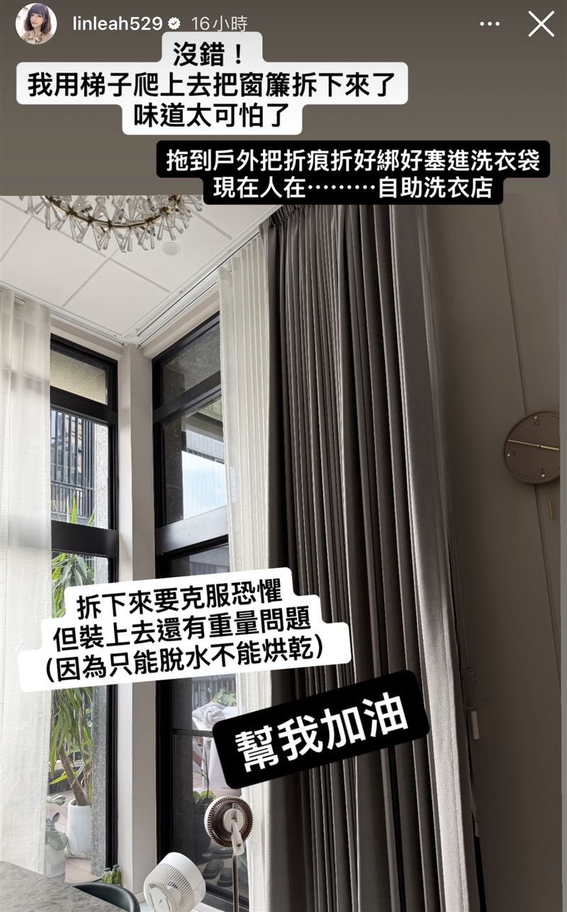 林舒語清潔所有家具。(圖/翻攝自IG)
