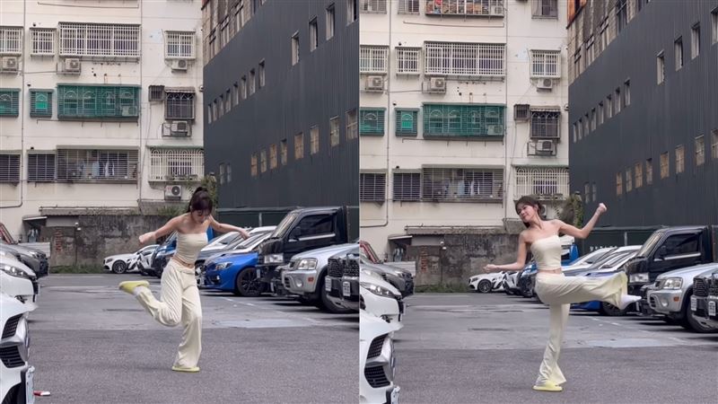 李多慧直接把拖鞋踢飛。(圖/翻攝自IG)
