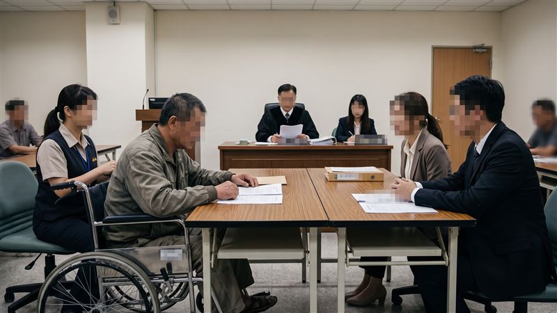 男子因身心障礙，名下無財產，福利中心協助安置，只能由社會救助資源補助維生，因此向女兒聲請按月給付2萬2241元扶養費。（示意圖／ＡＩ製圖）