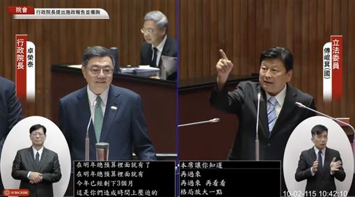 狂被卓榮泰打臉　傅崐萁氣炸：你要有常識