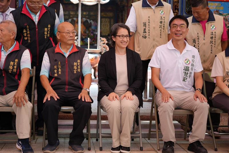 温世政表示,自己是草屯囡仔,受到南投這塊土地栽培,現在有能力、有專業,就應該回來為故鄉做事。(圖/翻攝畫面)