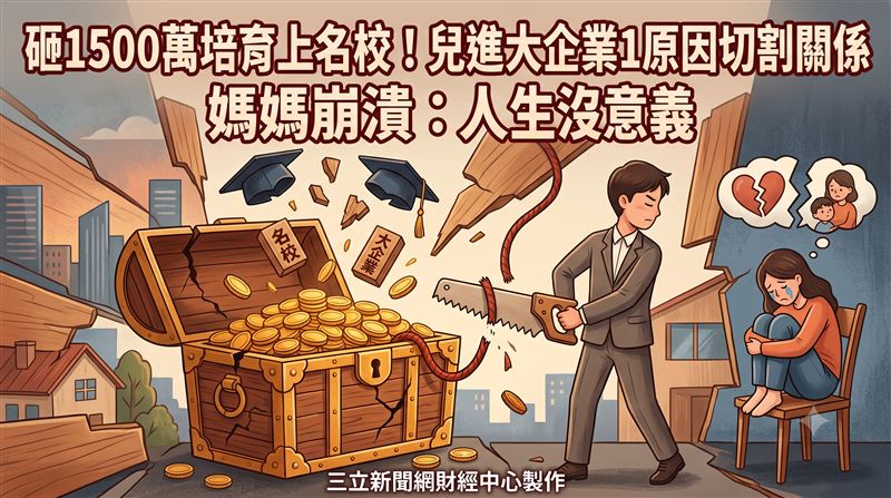 日本一名56歲母親為了獨生子,砸下逾1500萬日圓(約新台幣296萬元)的教育經費,連自己的生活品質也一併犧牲,換來的卻是兒子一句「我這輩子都不會再回去了」。這句話讓她既錯愕又失落,一片無私的付出,最後竟落得讓人心碎的收場。(圖/三立新聞網財經中心莊佳芳AI製圖)