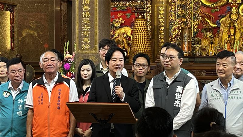 賴清德陪黃世杰桃園參拜　喊話「一件事」