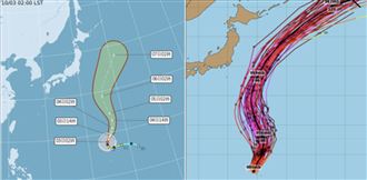 颱風彩雲接近小笠原群島　日本氣象廳示警