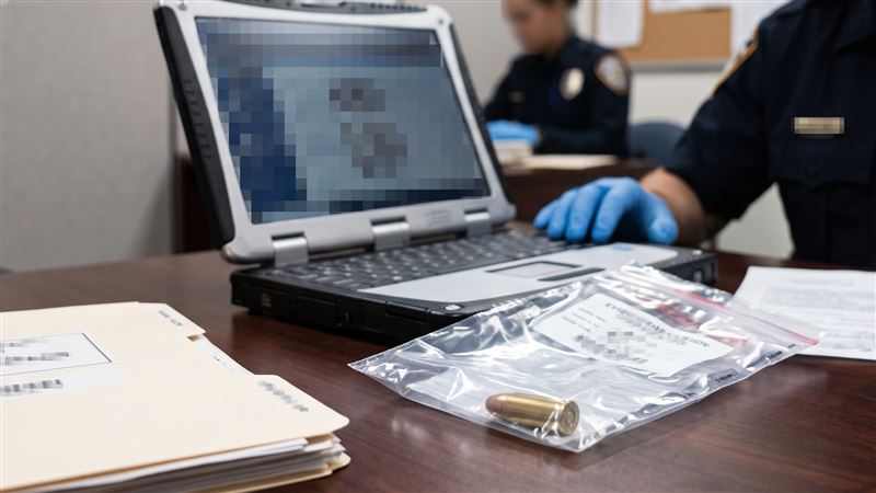 大安警分局敦化南路派出所鄭姓副所長用警用電腦偷查個資,遭判刑;意外查出私藏的1顆子彈案外案。(示意圖/AI製圖)