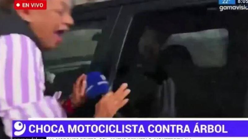 驚悚！直播一半車衝來　女記者當場被撞飛