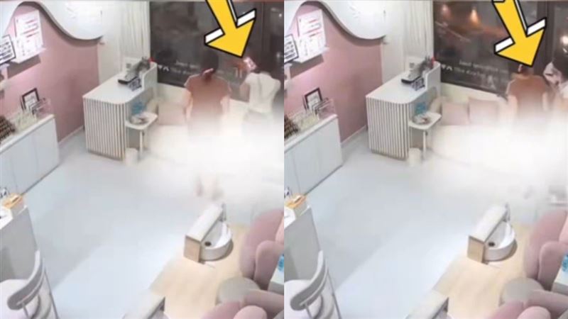 男下半身全裸闖美甲店！跪地解決22秒完事