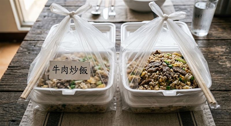 一名外送員接單要送牛肉炒飯,竟直擊抓姦現場。(示意圖/AI生成)