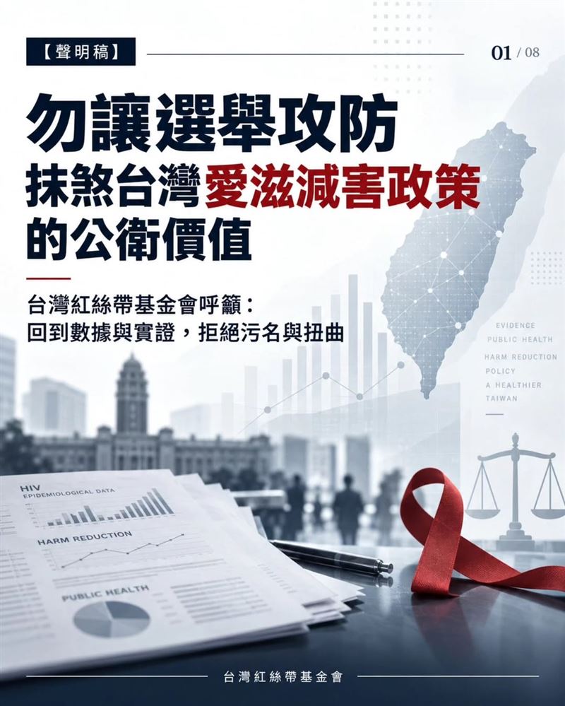 台灣紅絲帶基金會今(4)日發文強調,清潔針具不是鼓勵民眾使用毒品,而是在注射行為尚未消失前,阻斷共用針具造成的HIV、C型肝炎等血液傳染疾病。(圖/翻攝自台灣紅絲帶基金會官網)