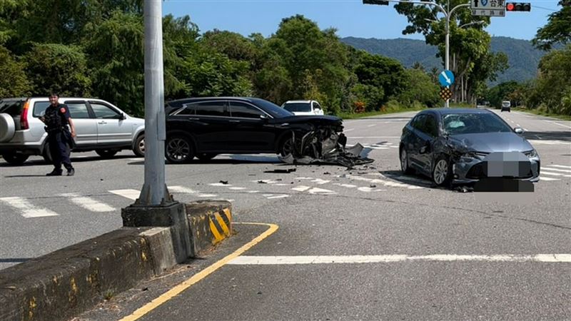 車禍事故現場情形。(圖/翻攝畫面)