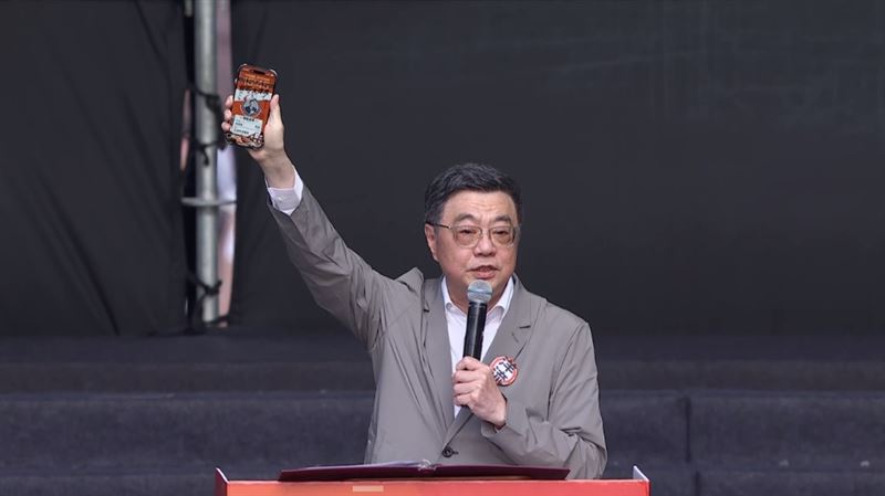 行政院長卓榮泰今(4)日出席民進黨台北市長沈伯洋競選總部成立大會。(圖/翻攝畫面)