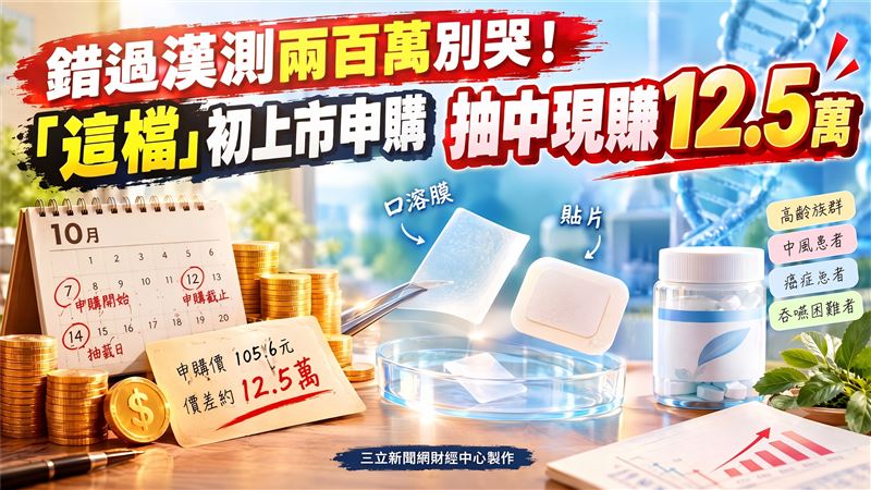 抽中現賺12萬！申購價差逾118%